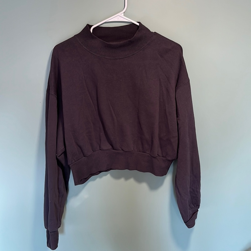 Grey mock neck sweatshirt size Medium
